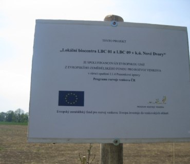 Lokální biocentra LBC 1 a LBC 09 v k.ú. Nové Dvory